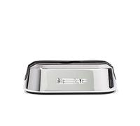 Leaf Shave The Leaf Dermaplaner Stand, cromado, soporte dermaplaner de metal con peso con agarre antideslizante