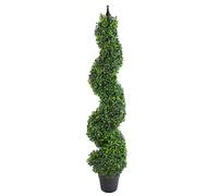 Leaf Topiario de Madera de boj Artificial con Forma de Torre de Metal, 120 cm de Alto