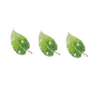 Leaf Trendy Jewelry Vintage Scarf Pin Decoration Fall Brooches Women Metal for Clothes Birthday Brooch Green Diamond