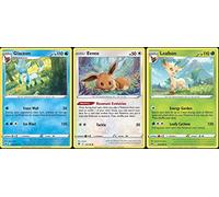 Leafeon 013/189 & Glaceon 038/189 - Astral Radiance - Lote de cartas raras de Pokemon Evolution - Juego de 3 cartas Eevee Eeveelution