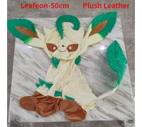 (Leafeon-50cm) Lucario Eevee Giant Pokemon Semi-finished Leather Holster Umbreon Plush Soft Stuffed Doll Cinderace Zeraora Dialga Toys for Kids