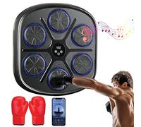 LEAFIA Maquina de Boxeo Musical, LED Música Boxing Machine, Smart Bluetooth, Wall Boxing Target Altura de Montaje Ajustable, 9 Modos de Velocidad, Regalo de Boxeo para Niños y Adultos