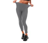 Leafigure - Leggings de cintura alta para mujer en negro para gimnasio, deporte, entrenamiento, hasta los tobillos, ajustados, 29 pulgadas, elásticos, ropa deportiva activa, gris, S-M