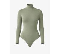 LEAFLETIC Body 'Leafletic Women’s long sleeve high neck bodysuit' verde L verde