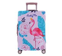 LEAFOREST Funda protectora de elastano elástica resistente al agua para maleta de viaje, se adapta a flamenco L de 26 a 29 pulgadas, rosa (flamingo), L, moderno