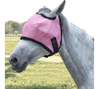 LEAFOREST Máscara de mosca para caballo, protección UV, de malla, sin orejas, para burro, equinos, color rosa, completo