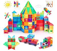 LeagoEra Bloques de Construcción Magnéticos 110 Piezas Construcciones Magneticas Niños, Bloques Construccion Niños, 3D Juego Magnetico Juguetes Niños 3 4 5 6 7 Años