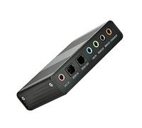LEAGY Tarjeta de sonido Leagy, tarjeta de sonido externa de 6 canales USB 2.0 externa 5.1 sonido envolvente óptico S/PDIFIFI, adaptador de tarjeta de sonido de audio para PC