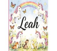 Leah Personalized Coloring Book: This fun and engaging kids coloring book features a bright, glossy cover with a cool original girl-themed design and ... and screen-free fun at home or on the go.