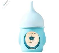 Leak-Proof Squeezable Kitten Bottle, 2025 New Kitten Bottles for Nursing Pet Feeding, Anti-Choking Air Valve for Flow Control for Nursing Puppy Milk (20/80ml 2pcs) (Blue,20ml)