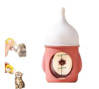 Leak-Proof Squeezable Kitten Bottle, 2025 New Kitten Bottles, for Nursing Pet Feeding Bottle Silicone Dogs Bottles Feedings Kit for Newborn Kittens Puppies Small Animals (Red,80ML)