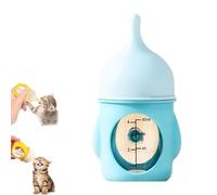 Leak-Proof Squeezable Kitten Bottle, 2025 New Kitten Bottles, for Nursing Pet Feeding Bottle Silicone Dogs Bottles Feedings Kit for Newborn Kittens Puppies Small Animals (Blue,80ML)