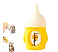 Leak-Proof Squeezable Kitten Bottle, 2025 New Kitten Bottles, for Nursing Pet Feeding Bottle Silicone Dogs Bottles Feedings Kit for Newborn Kittens Puppies Small Animals (Yellow,20ML)