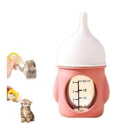 Leak-Proof Squeezable Kitten Bottle, 2025 New Kitten Bottles, for Nursing Pet Feeding Bottle Silicone Dogs Bottles Feedings Kit for Newborn Kittens Puppies Small Animals (Red,20ML)