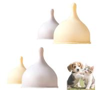 Leak-Proof Squeezable Kitten Bottle, Kitten Bottle Feeding Kit, Pet Silicone Anti-Choking Milk Bottle, 20ml/80ml Newborn Kittens/Dogs Bottles, 4-Pack Kittens B-ottles Nipples (20+80ml Pacifier)