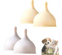 Leak-Proof Squeezable Kitten Bottle, Kitten Bottle Feeding Kit, Pet Silicone Anti-Choking Milk Bottle, 20ml/80ml Newborn Kittens/Dogs Bottles, 4-Pack Kittens B-ottles Nipples (80ml Pacifier)