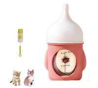 Leak-Proof Squeezable Kitten Bottle, Reusable Anti Choke Kitten Nursing Bottle, Silicone Pet Nursing Bottle for Puppies & Kittens Reusable 20/80ml Milk (C#2,80ML)