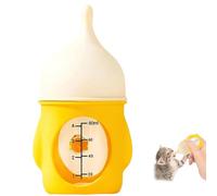 Leak-Proof Squeezable Kitten Bottle, Reusable Pet Feeding Bottle, Non-Choking Pet Feeder Bottles, for Newborn Kittens Puppies Small Animals (Yellow,20ml)