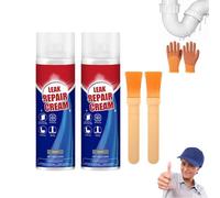 Leak Repair Cream, Dichtungsspray Wasserdicht Aussen, Wasserdichtes Dichtungsspray with Brush for Leak Repair, Dichtspray Wasserdicht Aussen, For Roof, Pipes, Joints Etc (Grey, 2Pcs)