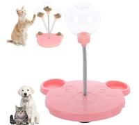 Leaking Treats Ball Pet Feeder Toy, Dog Food Dispenser Toy, Cat Treat Dispenser, Feeder for Cats Puppy and Small Dogs, Pet Toy Treat Dispenser (Pink)