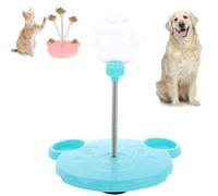 Leaking Treats Ball Pet Feeder Toy, Interactive Pet Toy Treat Dispenser, Treat Dispensing Dog Toys, CatTreat Puzzle Dispenser Ball (Blue)