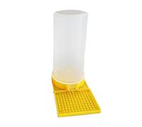 Leakproof Quail Feeder - No Waste Container 1L Large, Capacity Clear Design with Spill Resistant System for Clean Efficient Feeding Poultry Water Cup Feeder for Geese Ducks Hens Chicks Turkey Bunny