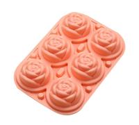 Leakproof Silicone Blossom Ice Cube Tray | 6 Flower Forms with Funnel Lid for Easy Filling | Easy Release Whiskey Ice Cubes/Cocktails/Drinks