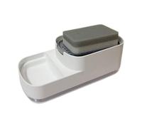 Leakproof Soap, Kitchen Sponge Holder Organizer, 2 en 1 Sink with Press Pump System, Durable ABS Liquid Soap, Compact Sink Caddy Design, Kitchen Counter Daily Washing