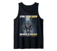 Leal a mi Reina despiadado al Resto Funny Alpha Wolf Meme Camiseta sin Mangas