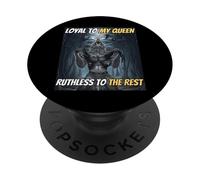 Leal a mi Reina despiadado al Resto Funny Alpha Wolf Meme PopSockets PopGrip Adhesivo