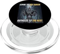 Leal a mi Reina despiadado al Resto Funny Alpha Wolf Meme PopSockets PopGrip para MagSafe