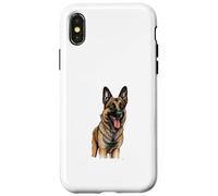 Leal Belga Malinois Retrato Obra De Arte Cool Carcasa para iPhone X/XS