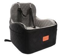 Lealchum Asiento elevador para perros pequeños y medianos, cojín elevado de espuma viscoelástica de 6 pulgadas, totalmente desmontable y lavable, 2 correas de seguridad con clip, base antideslizante