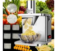 lealovengzh Picadora De Verduras Comercial, Trituradora Automática De Zanahorias, Cortadora De Frutas Eléctrica, Procesador De Alimentos Multifuncional, Máquina Cortadora De Cubitos