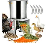 lealovengzh Procesador de alimentación para aves de corral, 1000 W/1200 W/1500 W/1800 W, trituradora de cría grande, picadora de verduras comercial, salida de 50-120 kg/H, con 4 cuchillas, para una