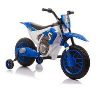 LEAN TOYS Kinder Cross Barco-Motocicleta Eléctrica 12V 2x35W EVA Azul