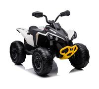 Lean Toys Quad Eléctrico Infantil 12V 4x45W Bluetooth Blanco 4x4 Miniquad