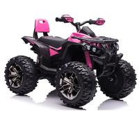 Lean Toys Quad Eléctrico Infantil 12V 4x45W EVA LED MP3 Bluetooth Rosa