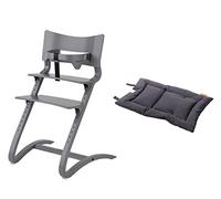 Leander Chaise gris - Chaise haute bébé - Chaise enfant - Adultes Chaise avec anse + coussin Dusty Grey