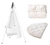 'Leander Peser Lot - "Tout inclus : berceau avec trépied, voile, 2 draps housse, 1 protège-matelas