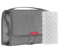 LeanTravel Hanging Toiletry Bag for Travel w/ 5 Pockets & 7 Day Plastic Pill Case Organizer