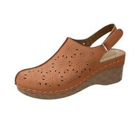 Leaomuny Sandalias Mujer Verano Comodas Con Puntera Cerrada Moda Comodas Zapatos Deportivas Elegantes Planas Y Soporte Zapatos Juanetes Cuñas Palo Cuero Artesanales Tacon Planas Tachuelas Montaña