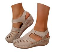 Leaomuny Sandalias Ortopédicas De Punta Cerrada Para Mujer, Ortopedicas Zapatos Verano Comodos Vestir Elegantes Fiesta Planas Y Soporte Cómodas, Informales, Transpirables, Antideslizantes, Zapatos