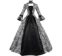 Leaomuny Vestido Medieval Retro, Estilo Renacentista, Estilo Medieval Victoriano Disfraz De Princesa Vestido Largo Elegante Del 800 Vintage Ropa Traje De Corsé Para Halloween