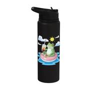 Leap Frog Bubble Tea Summer Treat Bebida fresca Stainless Steel Insulated Water Bottle