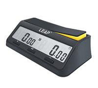 LEAP Reloj de ajedrez con temporizador digital mejorado con función de cuenta regresiva de bonificación y retardo para juegos de mesa de ajedrez y 2 jugadores, color azul marino