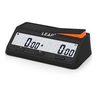 LEAP Reloj de ajedrez con temporizador digital mejorado con función de cuenta regresiva de bonificación y retardo para juegos de ajedrez y 2 jugadores, color negro