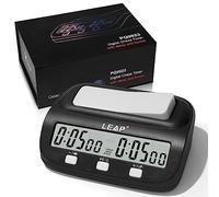 LEAP Reloj de ajedrez digital temporizador de ajedrez profesional temporizador de ajedrez con bonificación de tiempo y características de retraso, ideal para ajedrez I-Go y ajedrez chino (PQ9923)