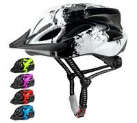 LeapBeast Casco Bicicleta Niño con Visera, Ajustable Cascos Infantiles de 3-13 Años, Protección Casco para Patines Patinete Patinaje Ciclismo Monopatín Scooter Deportes (Blanco, M (55-58cm))