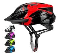 LeapBeast Casco Bicicleta Niño con Visera, Ajustable Cascos Infantiles de 3-13 Años, Protección Casco para Patines Patinete Patinaje Ciclismo Monopatín Scooter Deportes (Rojo, M (55-58cm))